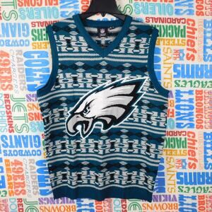 Philadelphia Eagles Sweater Vest Size M Pullover Patterned NFL Team Apparel